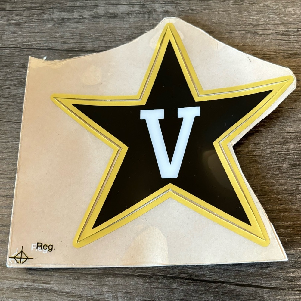 Vanderbilt Football Helmet Decal (1)- 5.35” x 5.25”